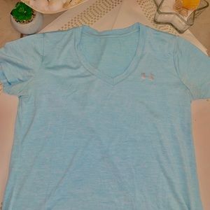 Under Amour light blue V-neck top